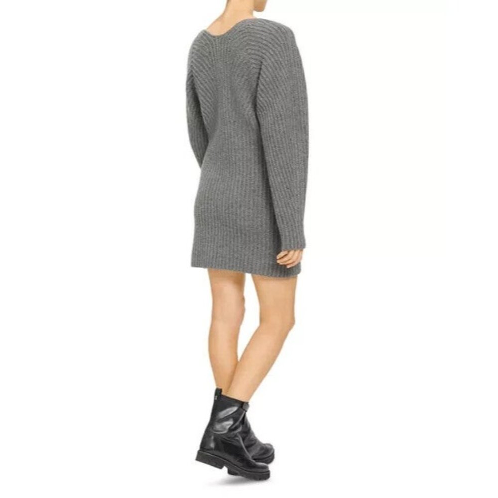 Theory Women s Sculpted Wool & Cashmere Sweater Dress Grey Size S MSRP $475 - Picture 3 of 3